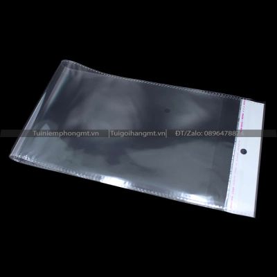 Túi opp dán băng keo miệng có màng ngọc đục lỗ Túi opp dán băng keo miệng có màng ngọc đục lỗ
