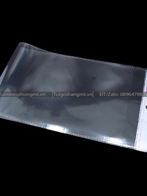 Túi opp dán băng keo miệng có màng ngọc đục lỗ